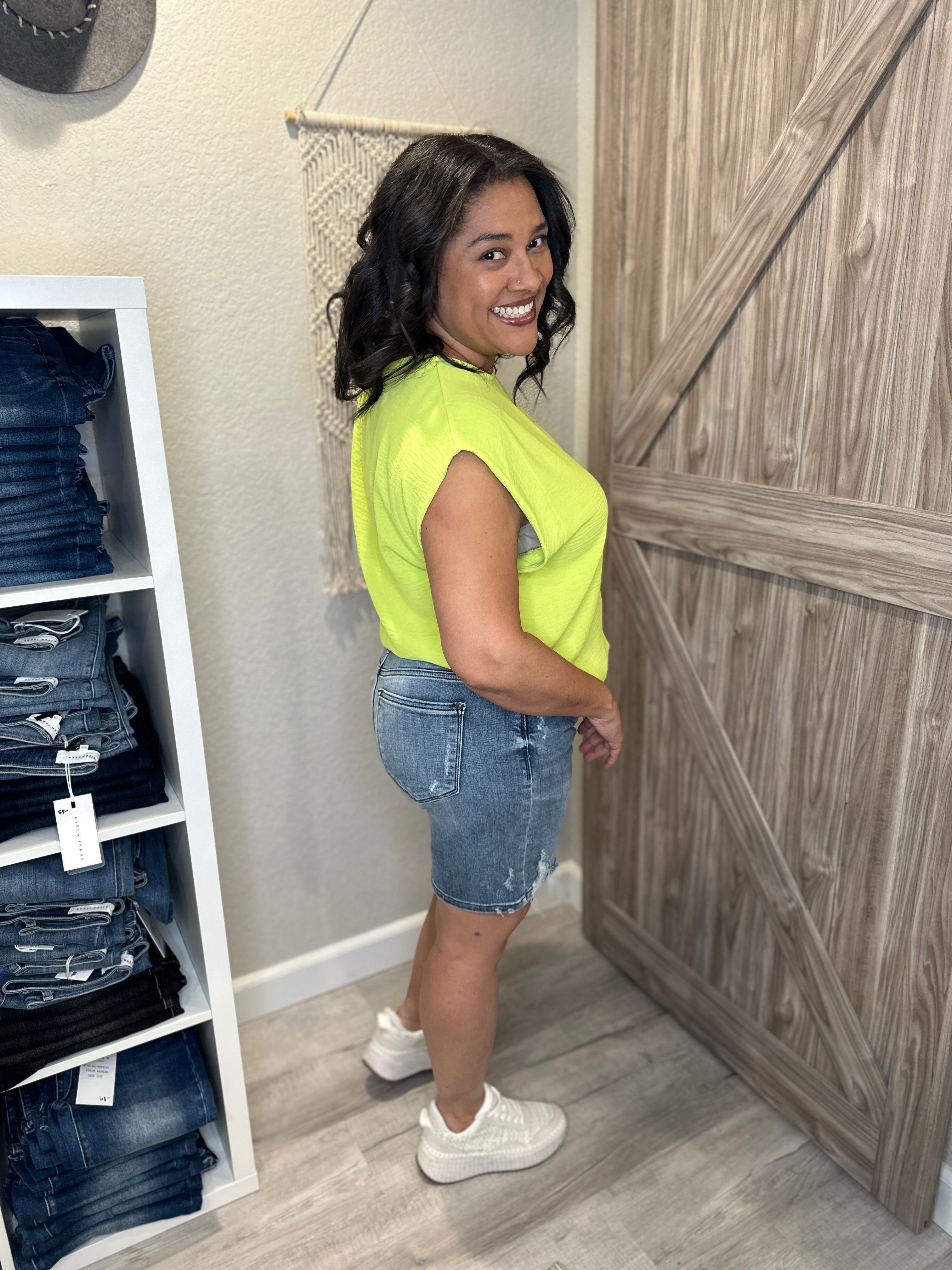 Size Small Judy Blue High Waist Destroyed Hem Bermuda Shorts