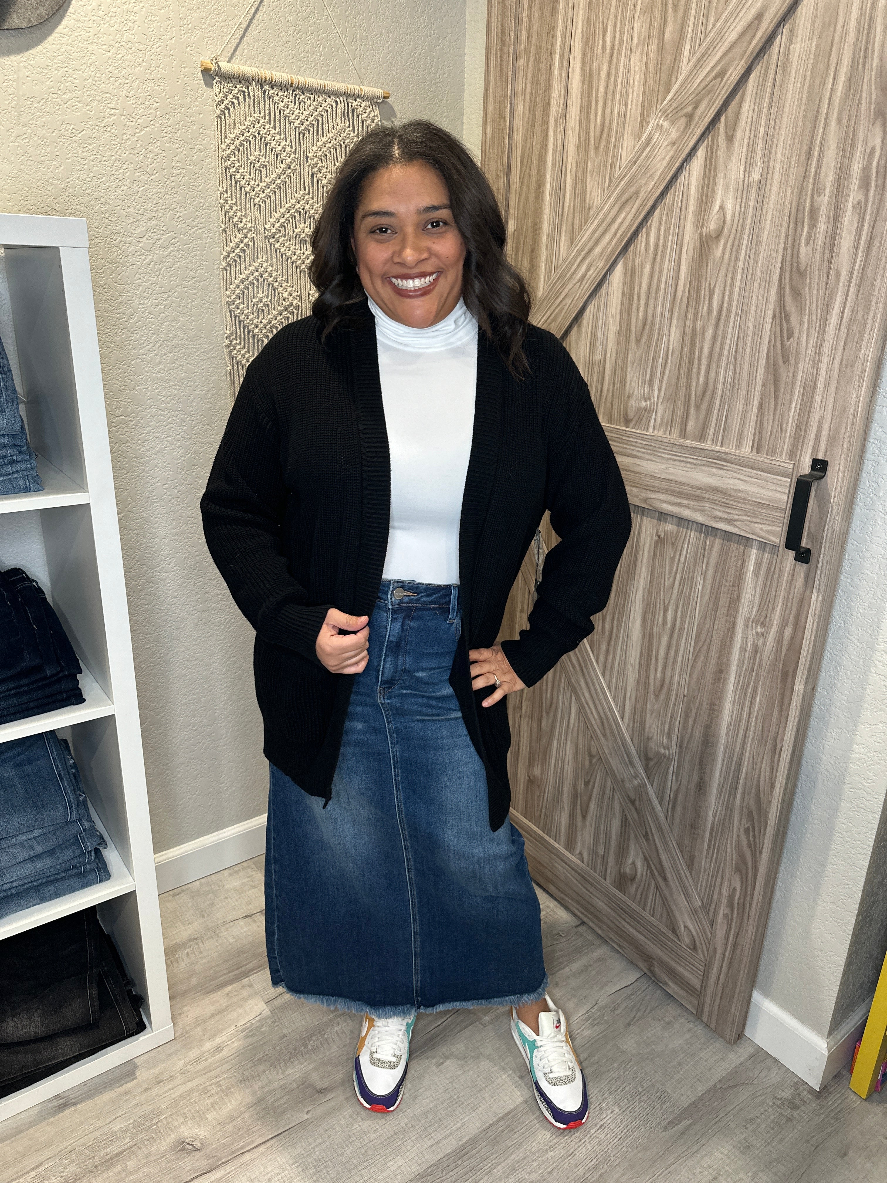 Classic Knit Open Sweater Cardigan with side Pockets