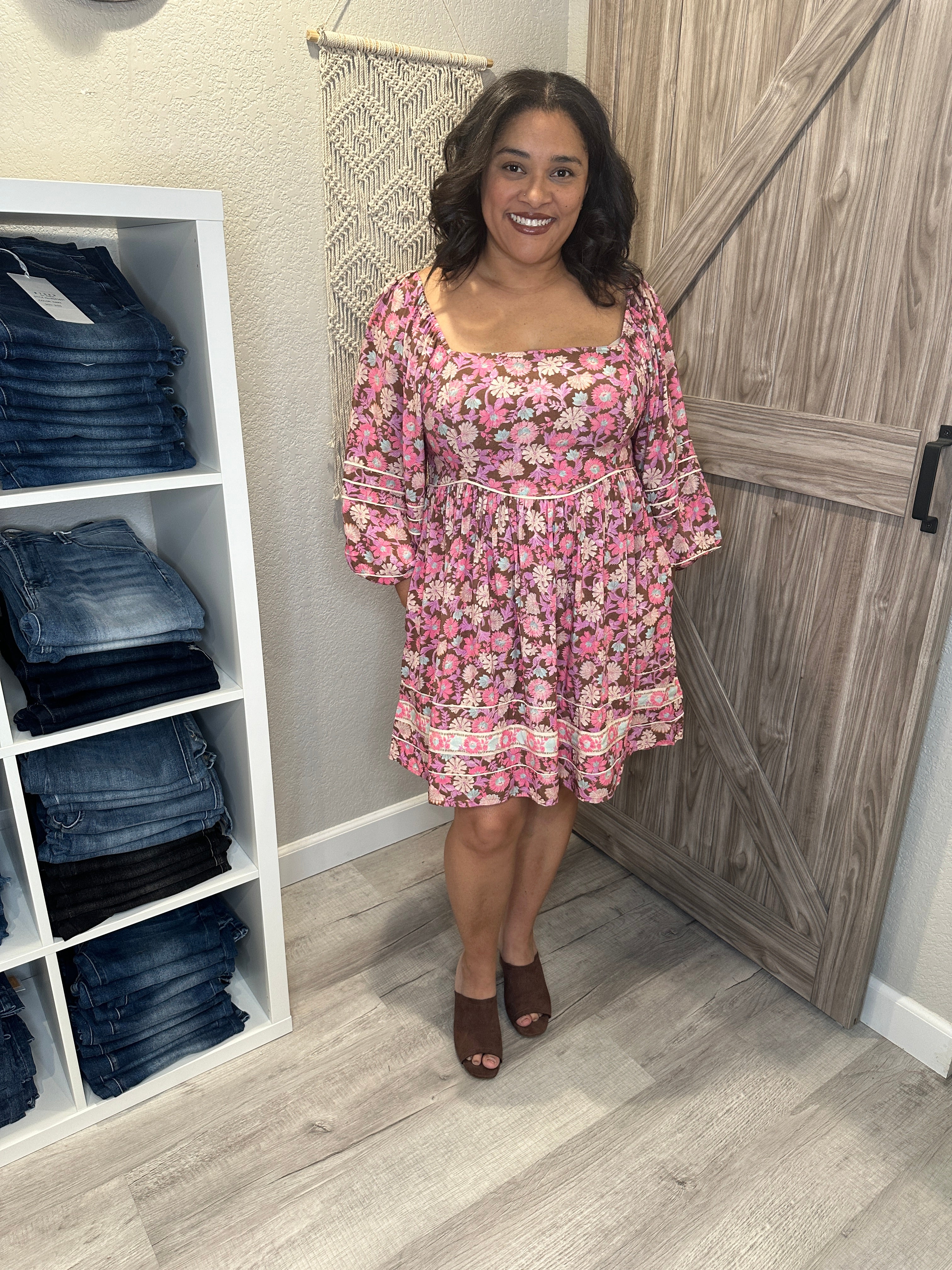 Saltwater Luxe 3/4 Sleeve Layla Floral Mini Dress