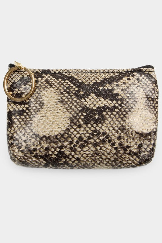 Snakeskin Print Coin Purse