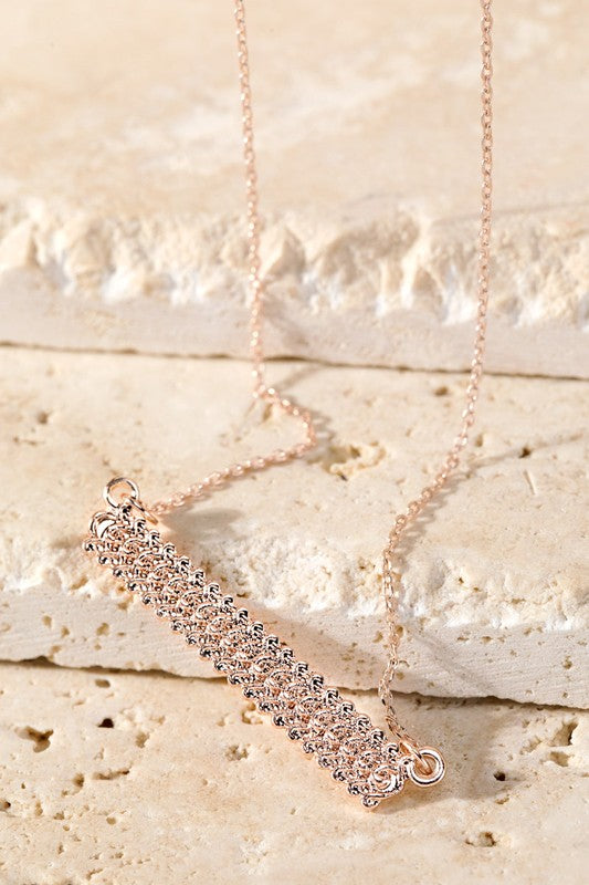 Lace Filigree Bar Necklace