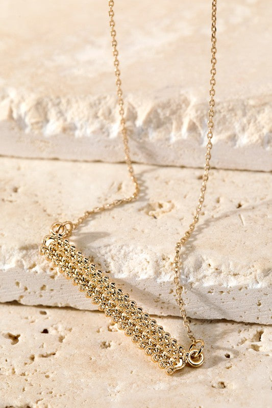 Lace Filigree Bar Necklace