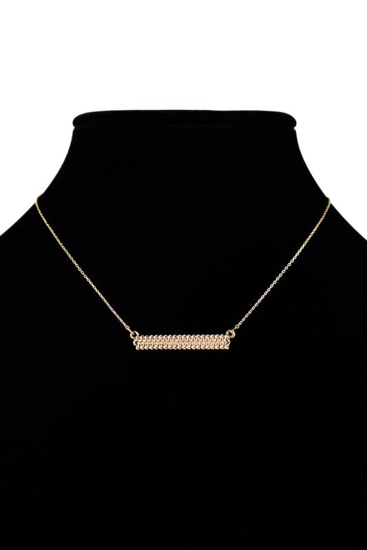Lace Filigree Bar Necklace