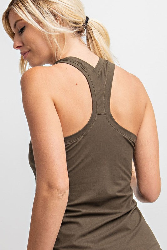 Size 1XL & 2XL Basic Racerback Butter Soft Athletic Tank Top (Assorted Colors)
