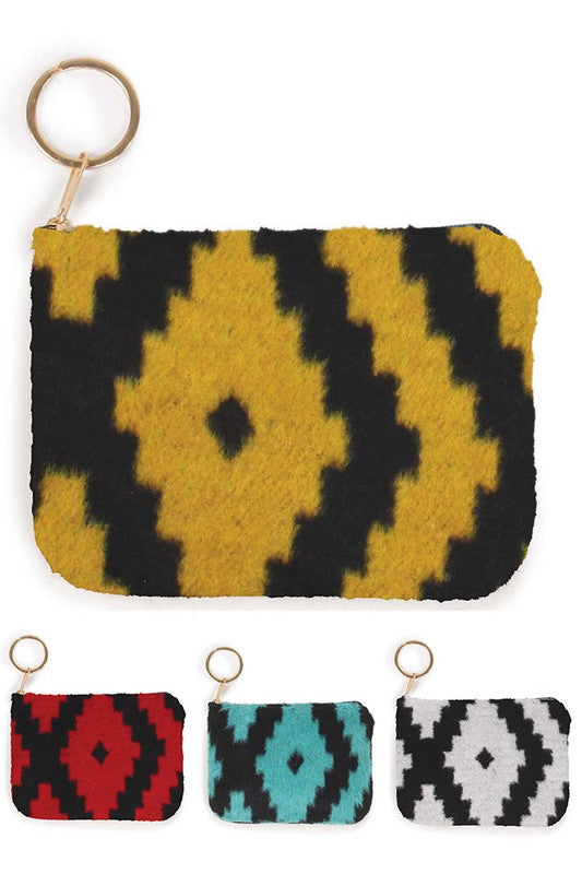 Aztec Pattern Coin Purse