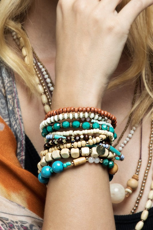 Lucky Turtle Charm Set of 10 Bracelets