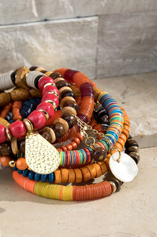Sandstone Assorted Set of 10 Bracelets