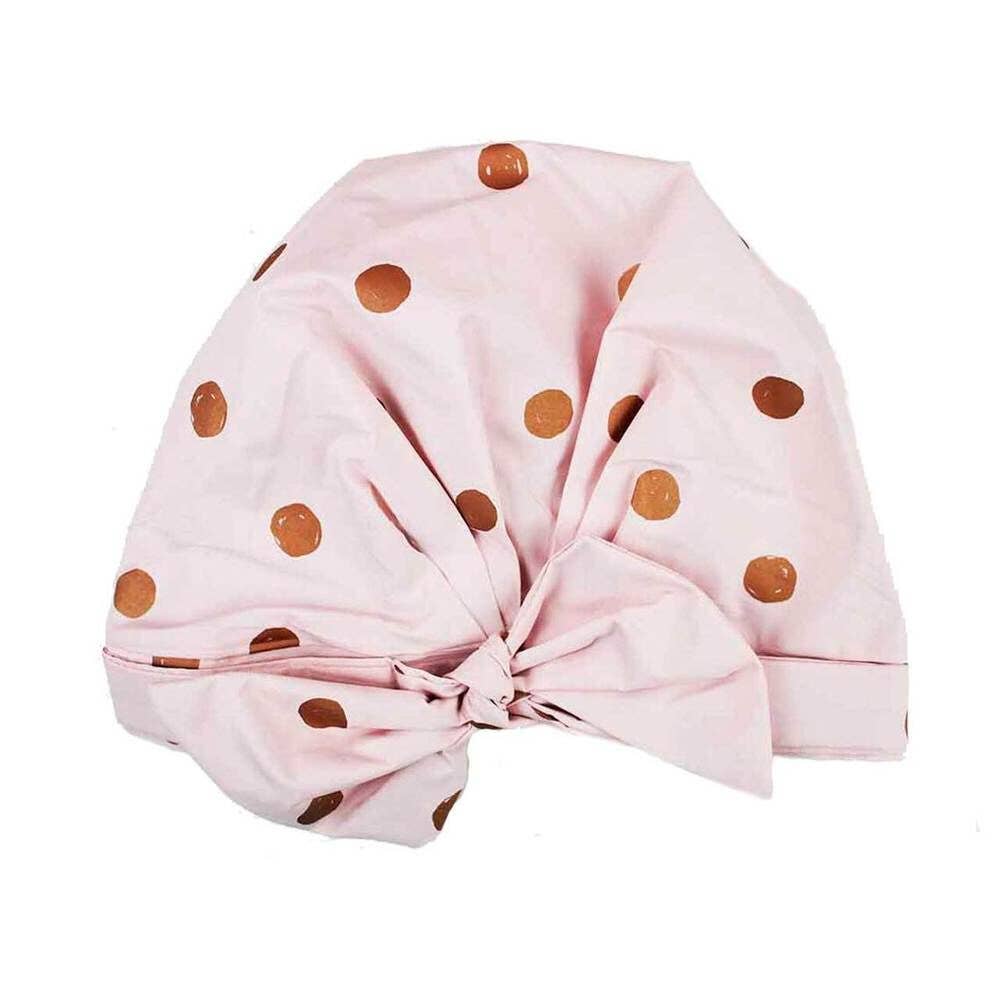 Luxe Shower Cap - Blush Dot