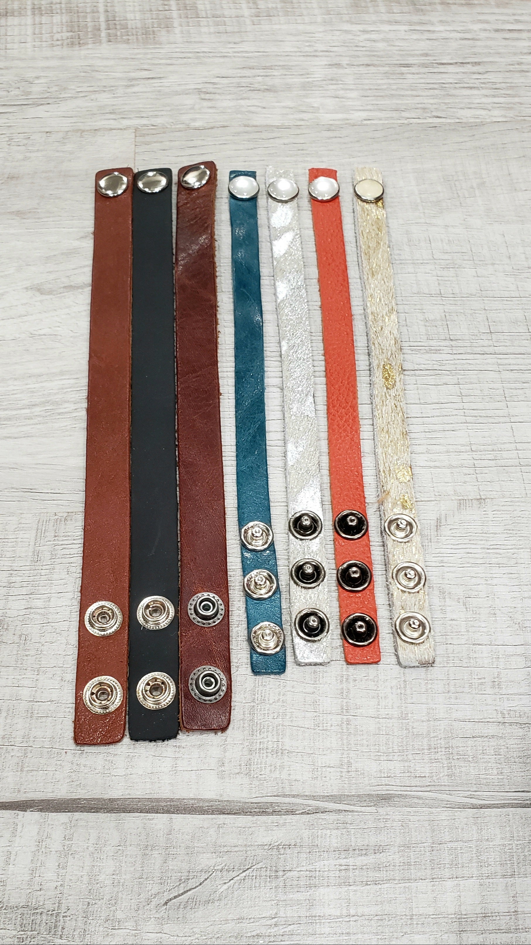 Leather Snap Bracelets