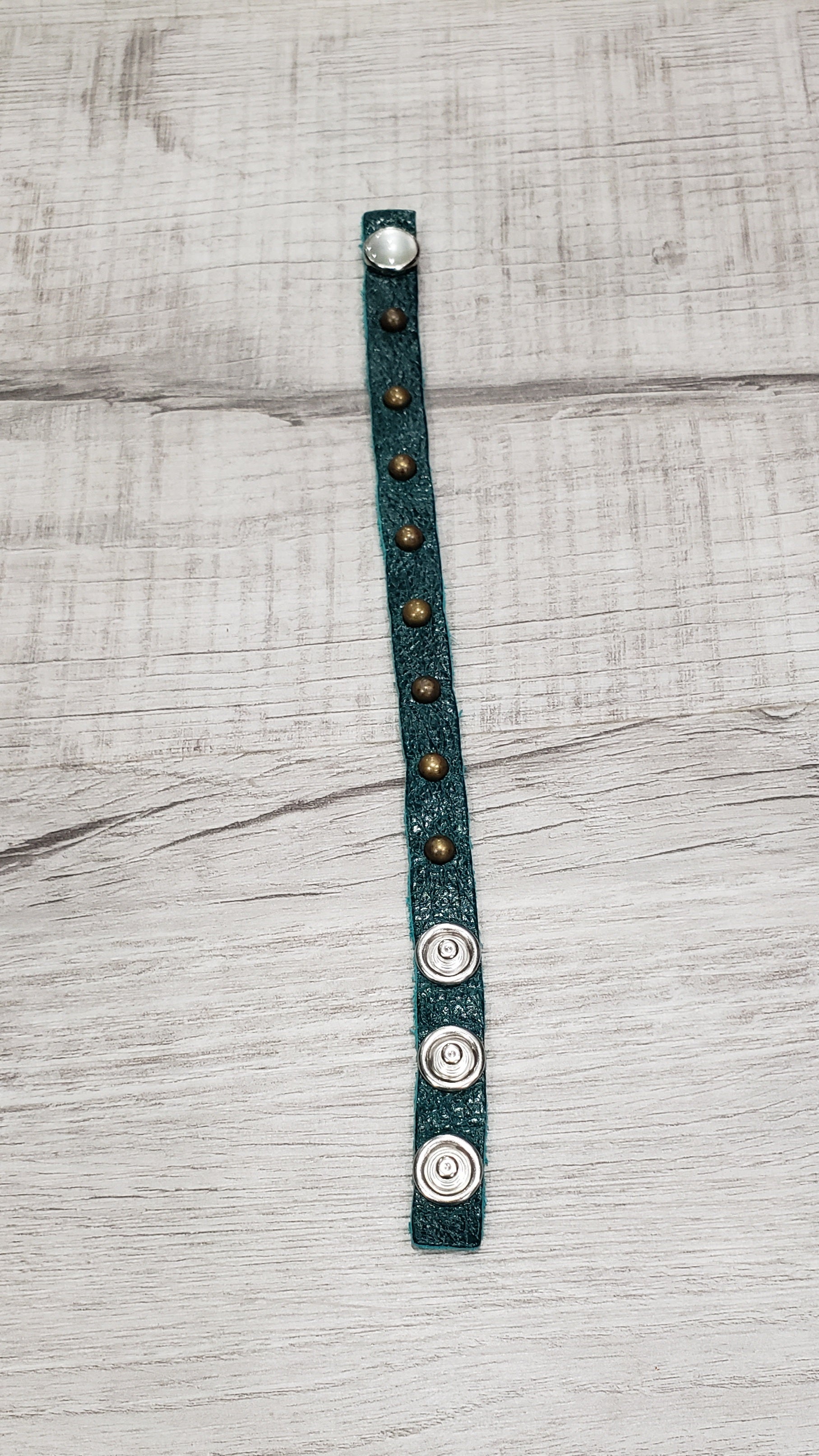 Leather Snap Bracelets with Grommets