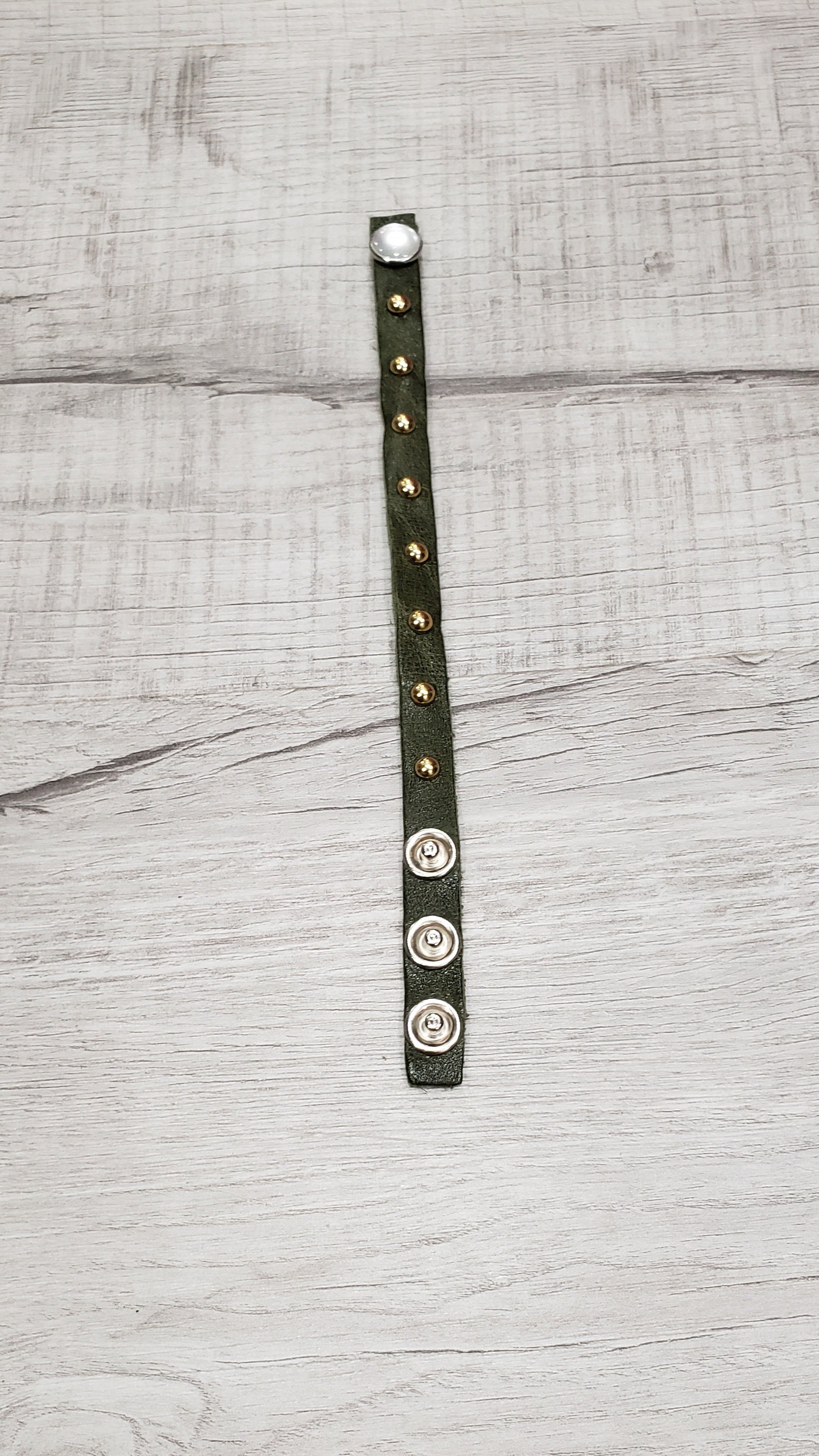 Leather Snap Bracelets with Grommets