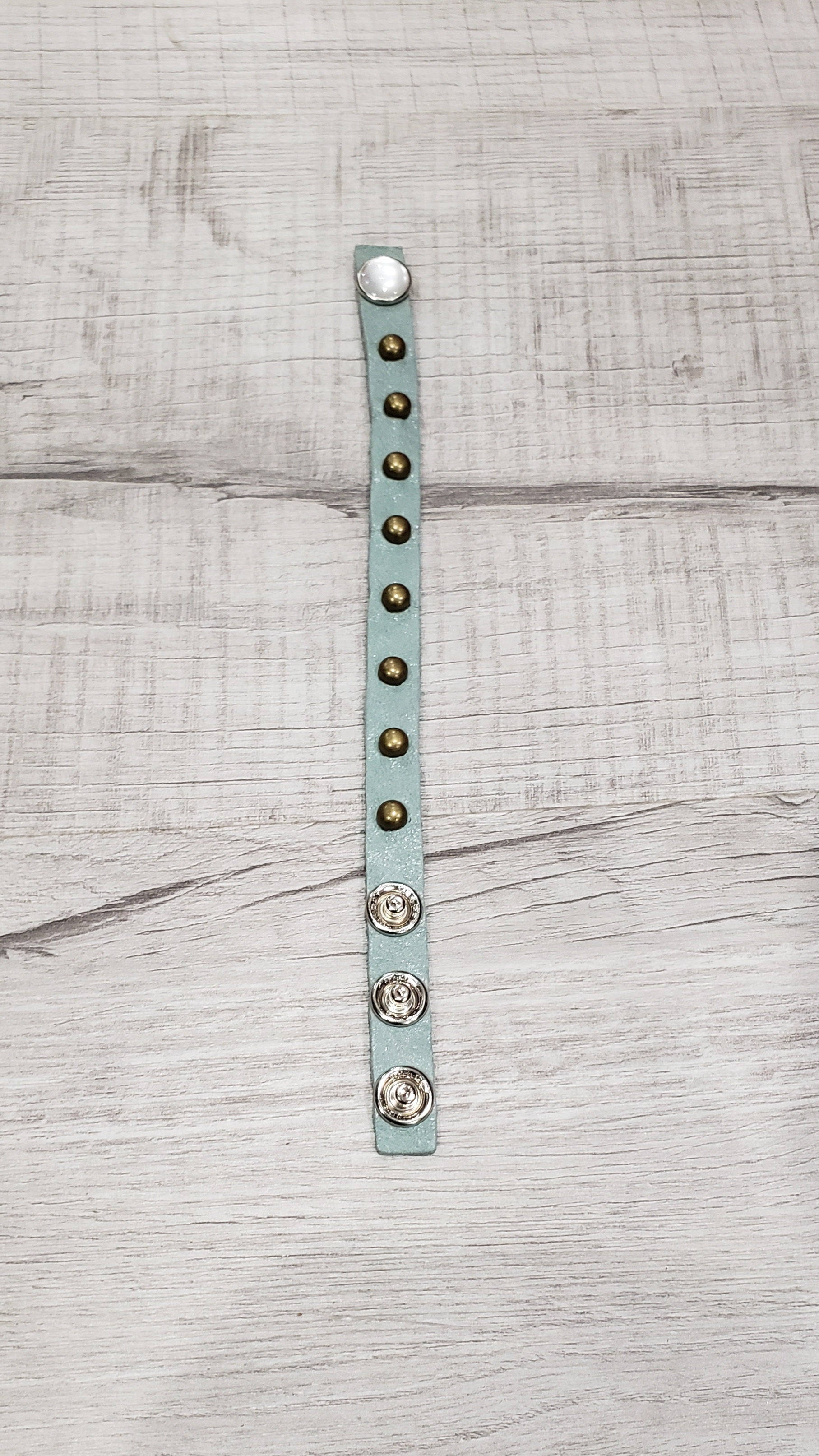 Leather Snap Bracelets with Grommets