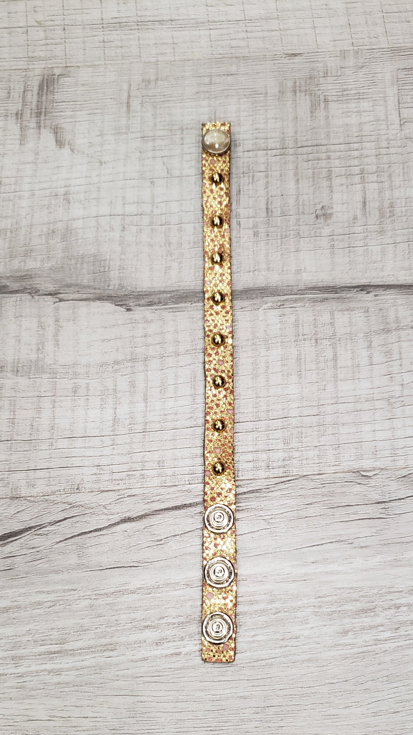 Leather Snap Bracelets with Grommets