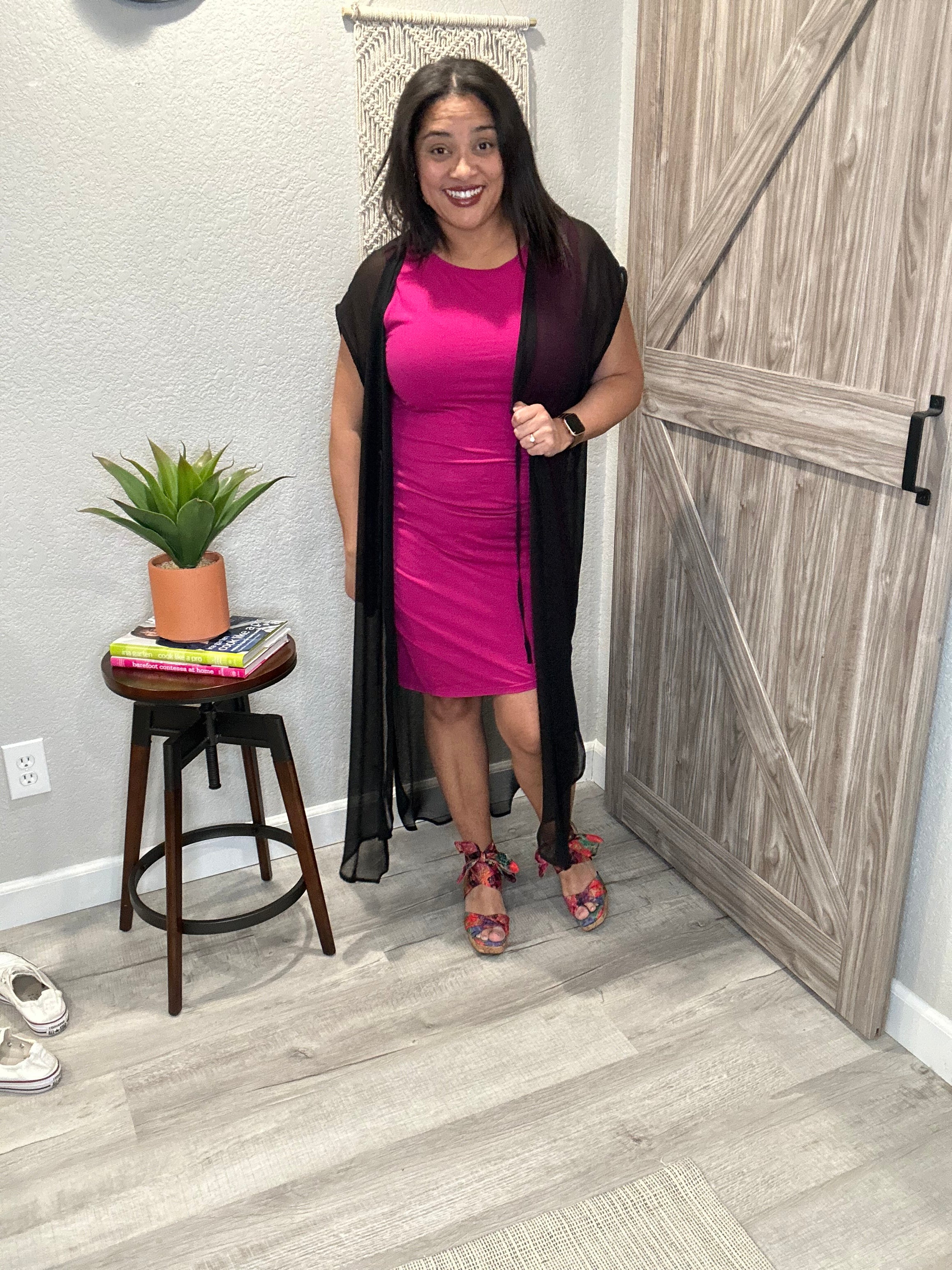 Bobi Surplice Knit Sleeveless Dress