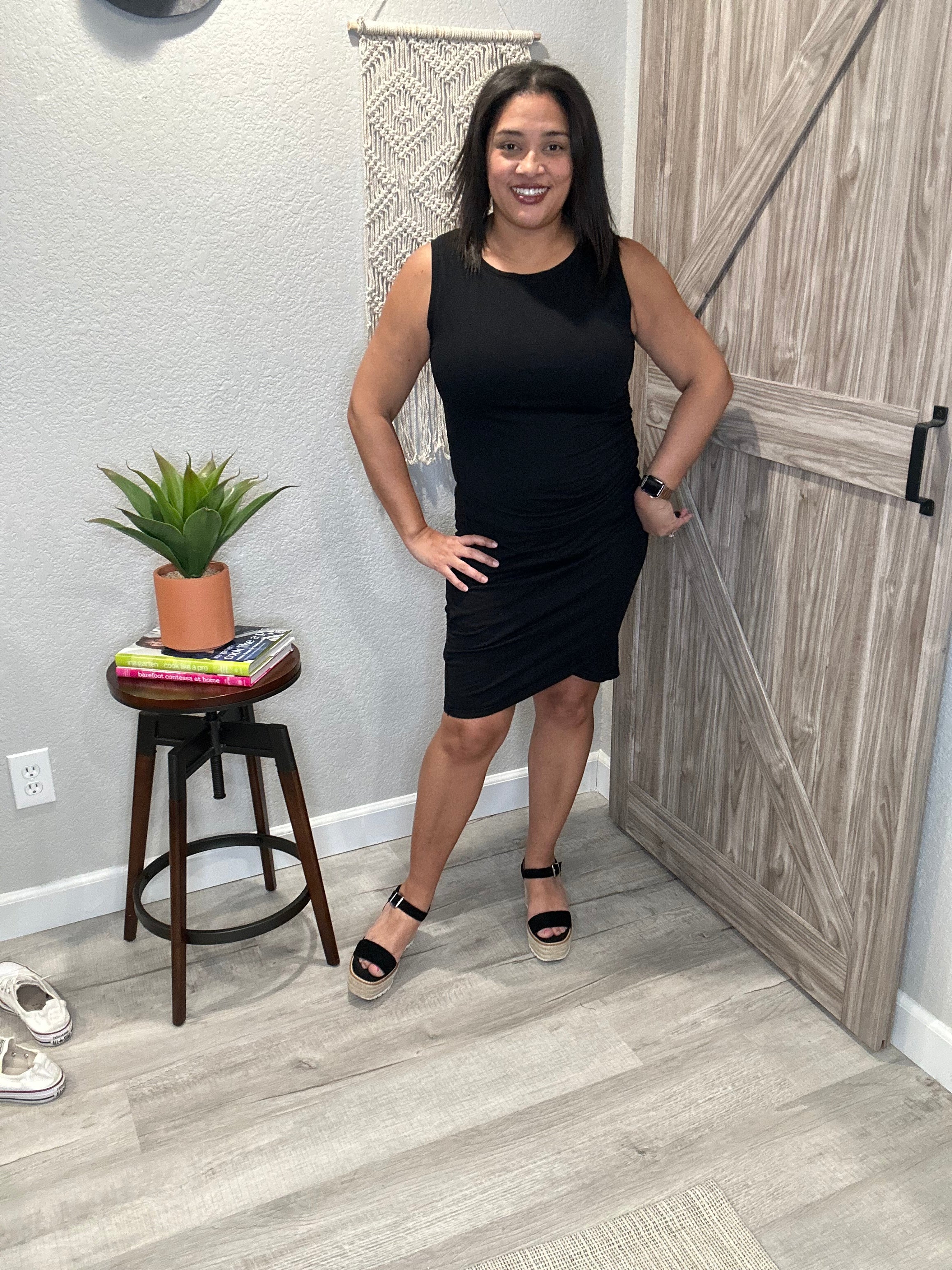 Bobi Surplice Knit Sleeveless Dress