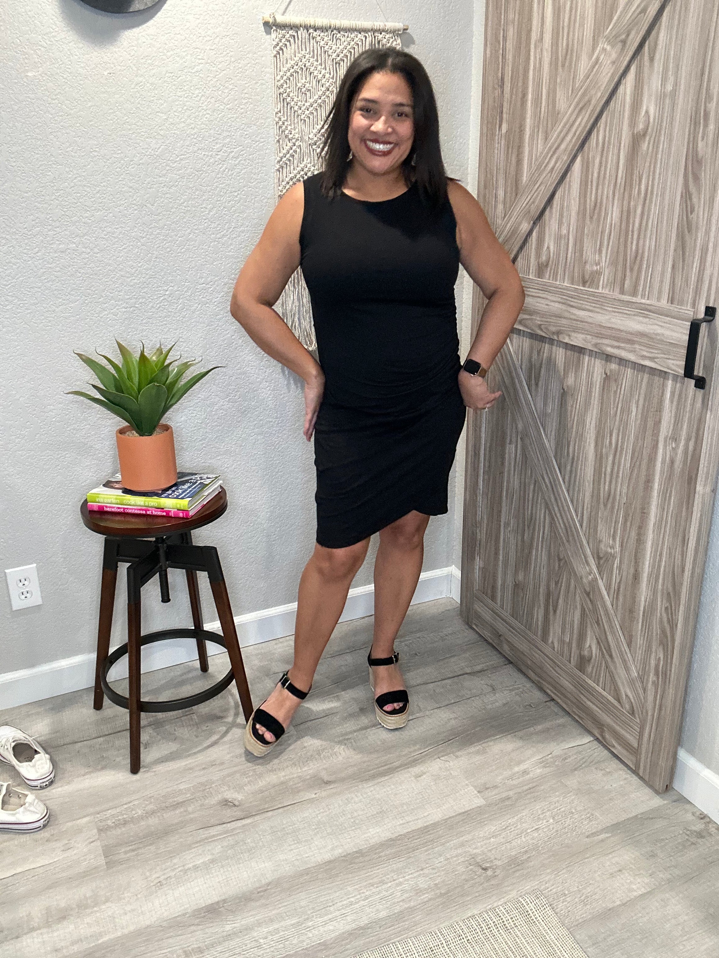 Bobi Surplice Knit Sleeveless Dress