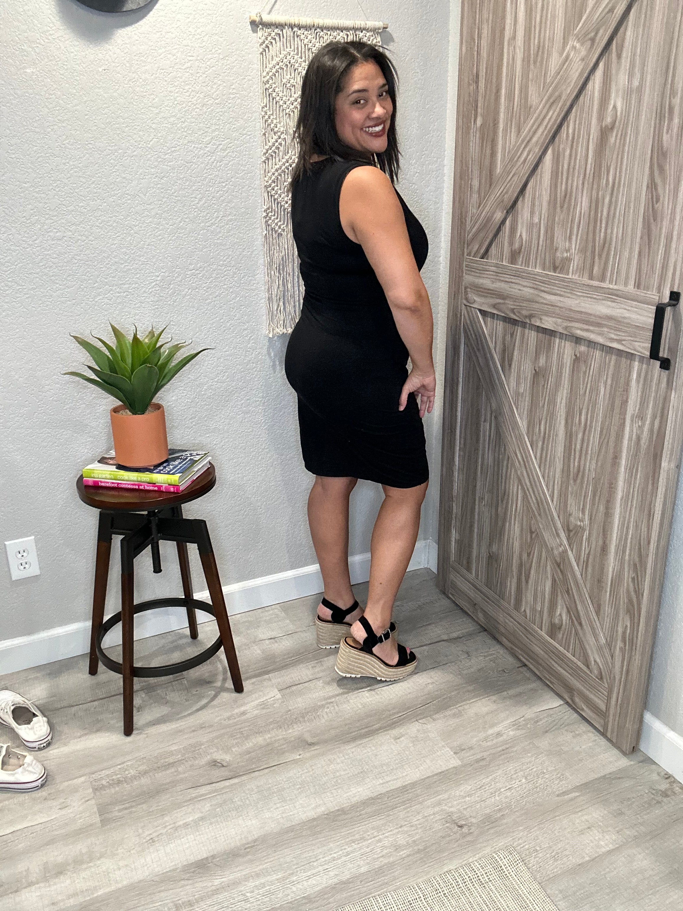 Bobi Surplice Knit Sleeveless Dress