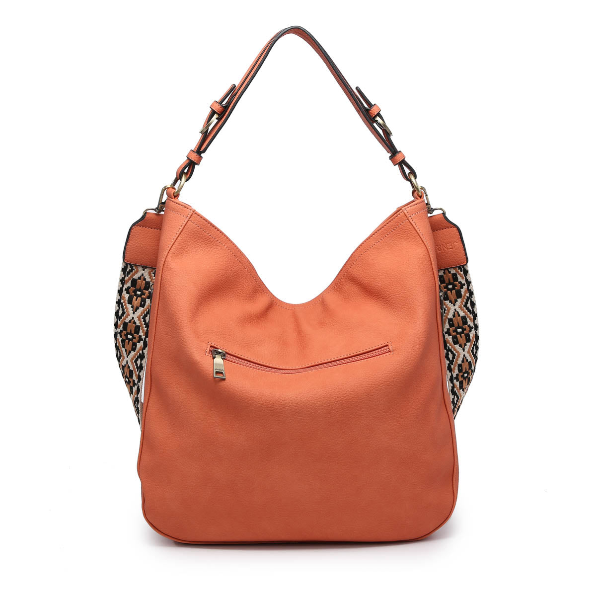 Brown & Rust Aris Whipstitch Crossbody Handbag with Guitar Strap