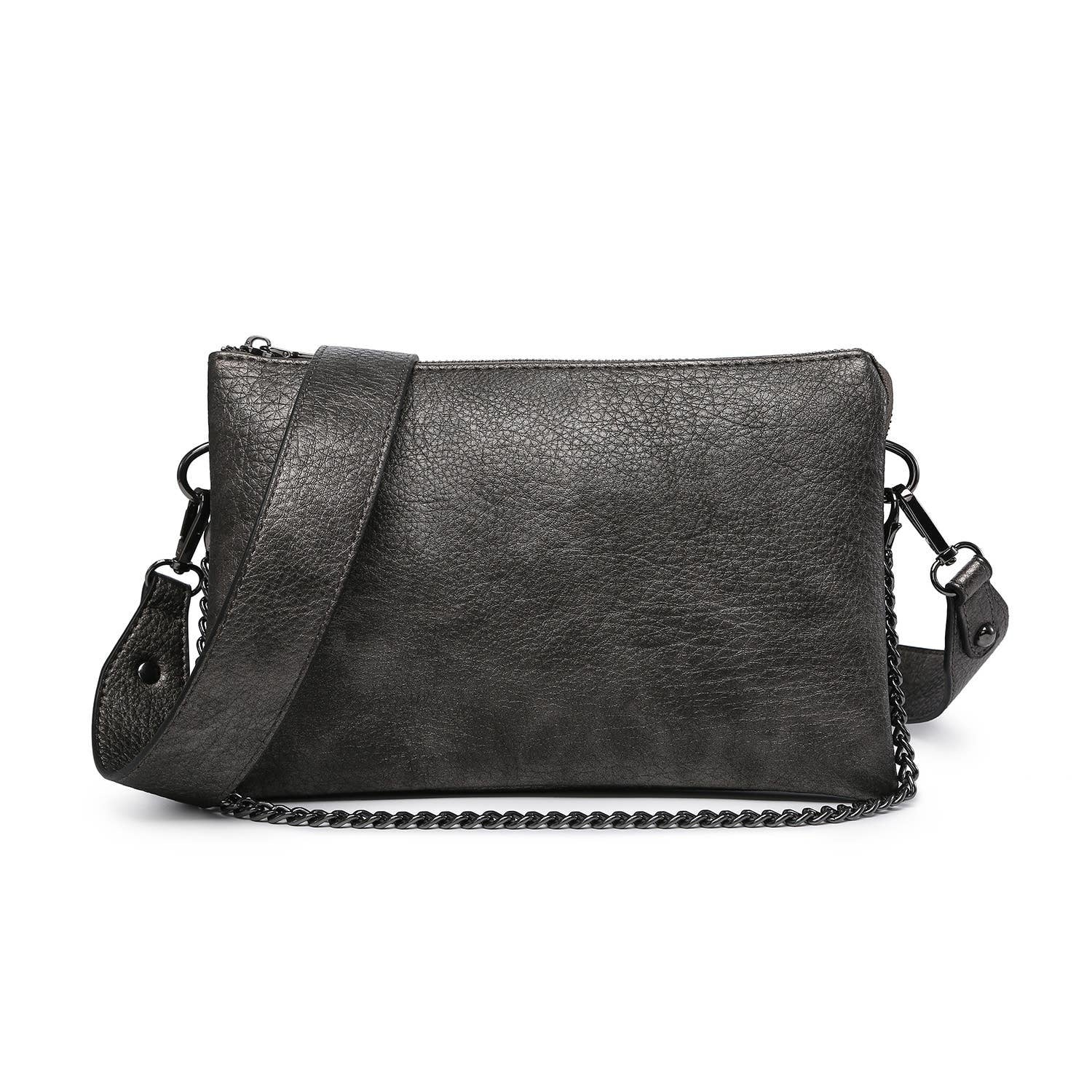 Gunmetal Chloe Crossbody W/Guitar Strap Purse