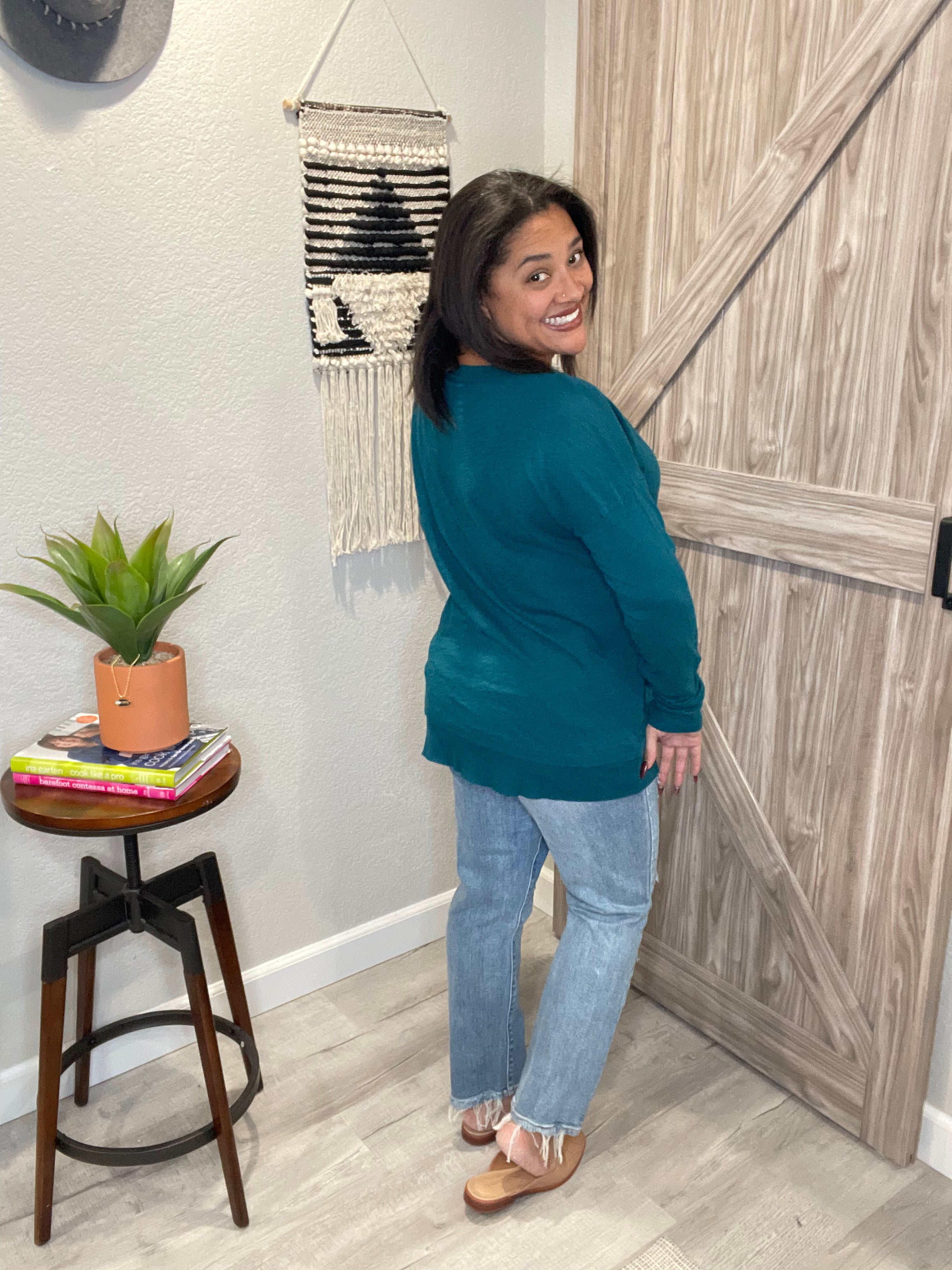 Bobi Split Hem Long Sleeve Tee