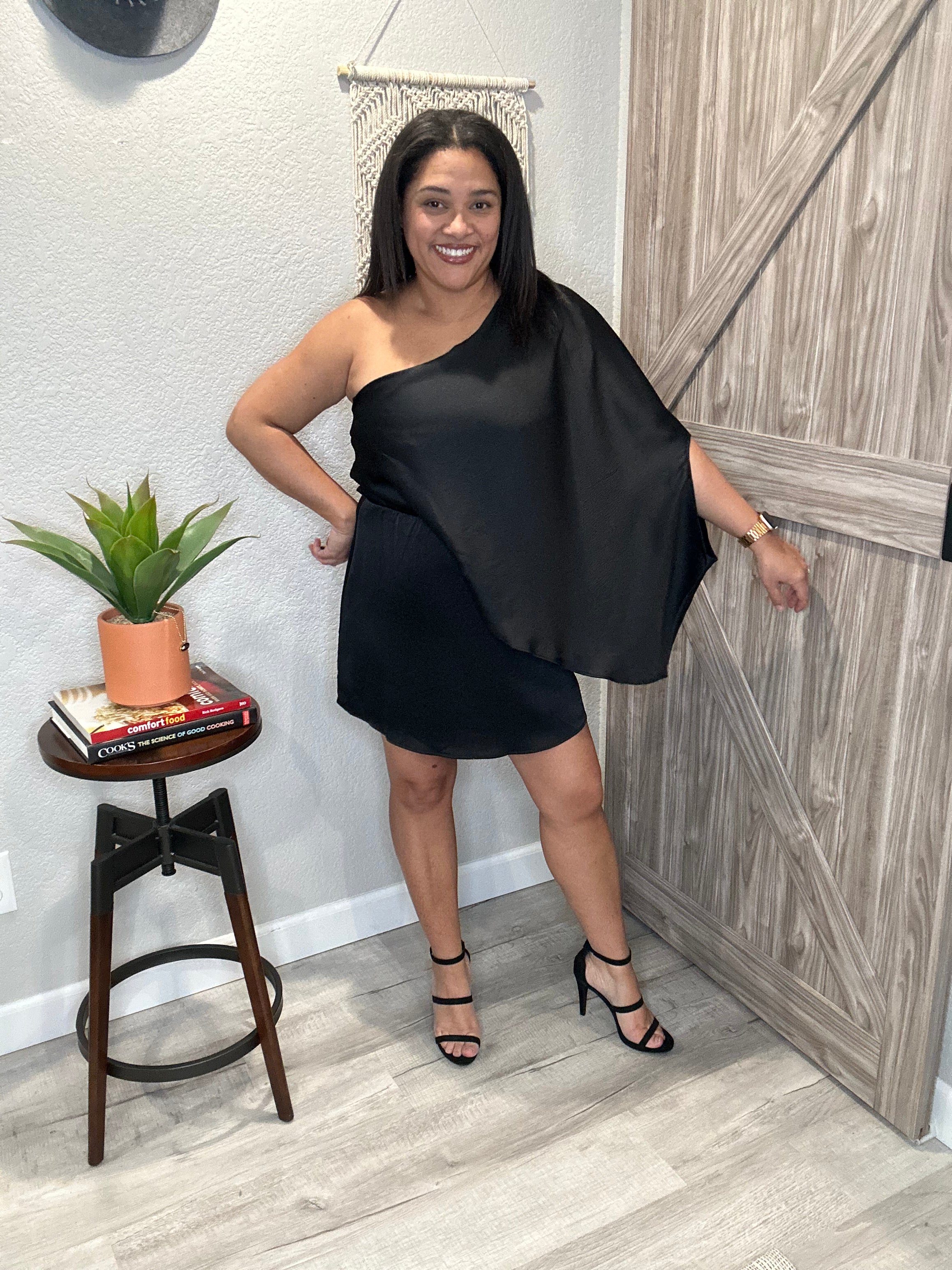 Girl's Night One Shoulder Mini Dress