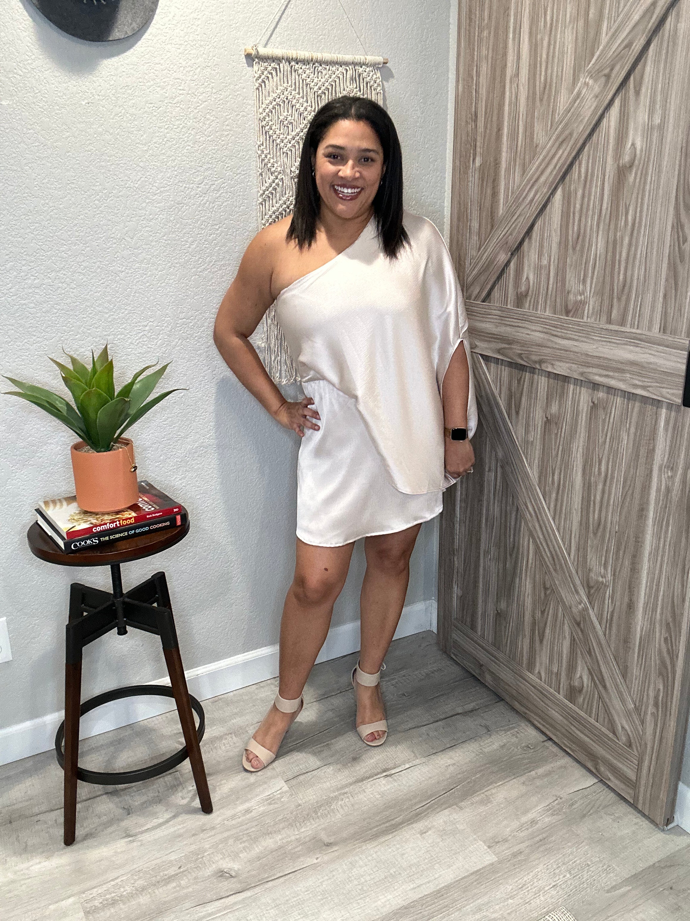 Girl's Night One Shoulder Mini Dress