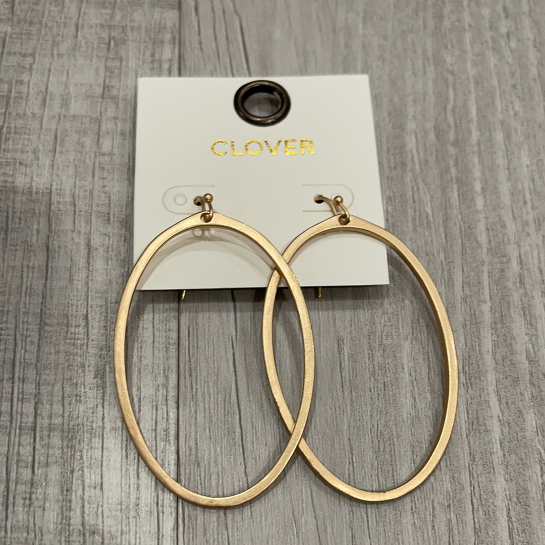 Oval Colored Dangle Earrings