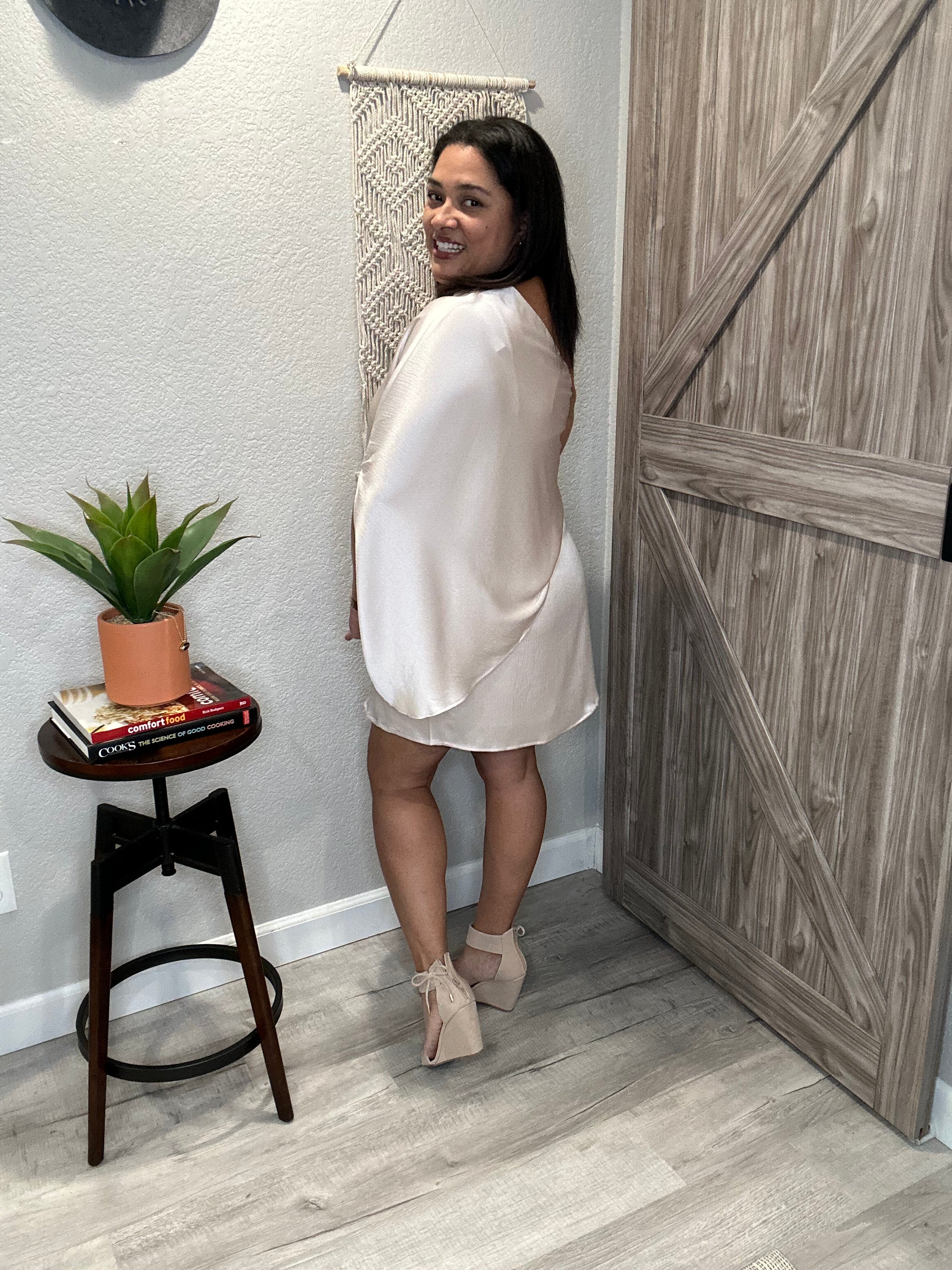 Girl's Night One Shoulder Mini Dress