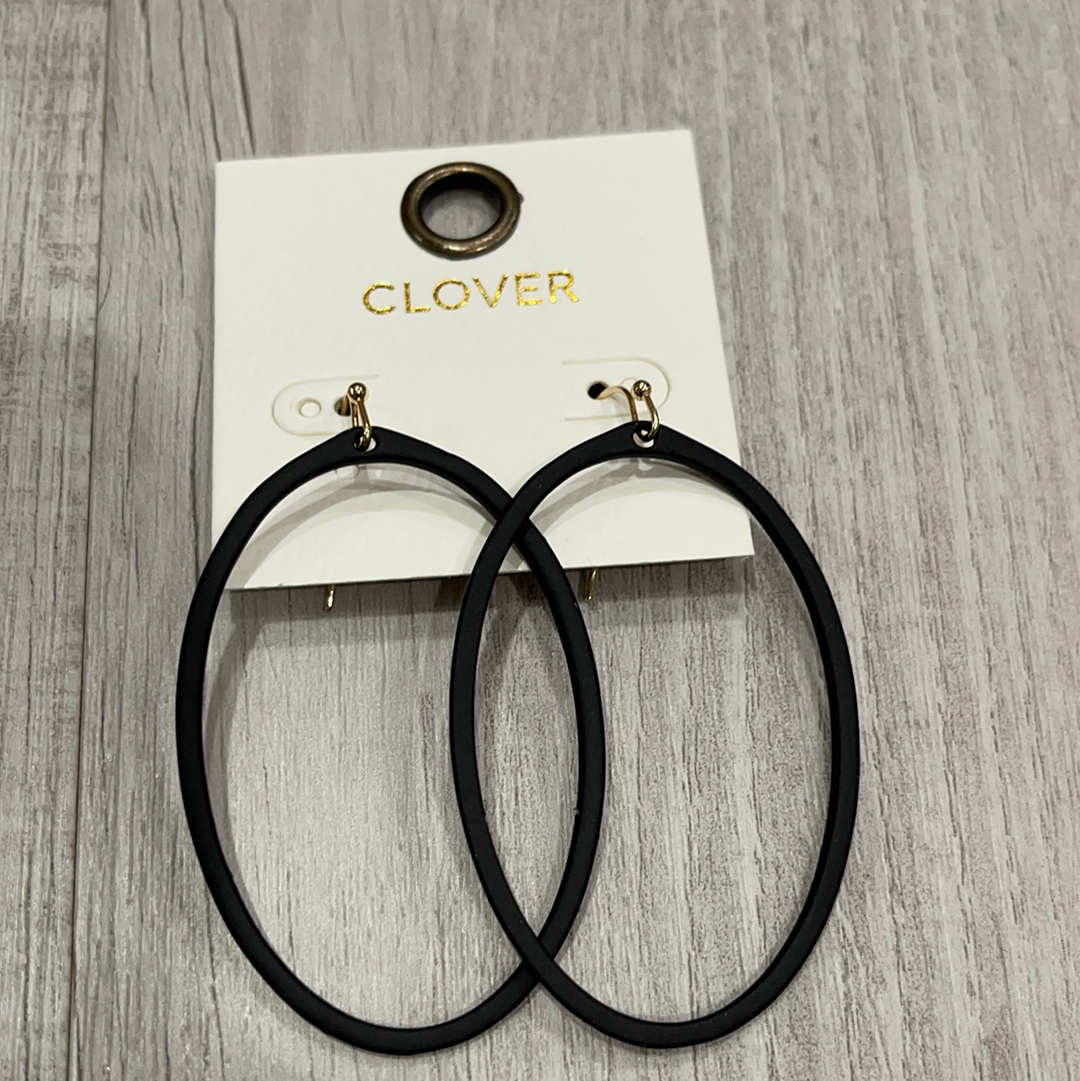 Oval Colored Dangle Earrings