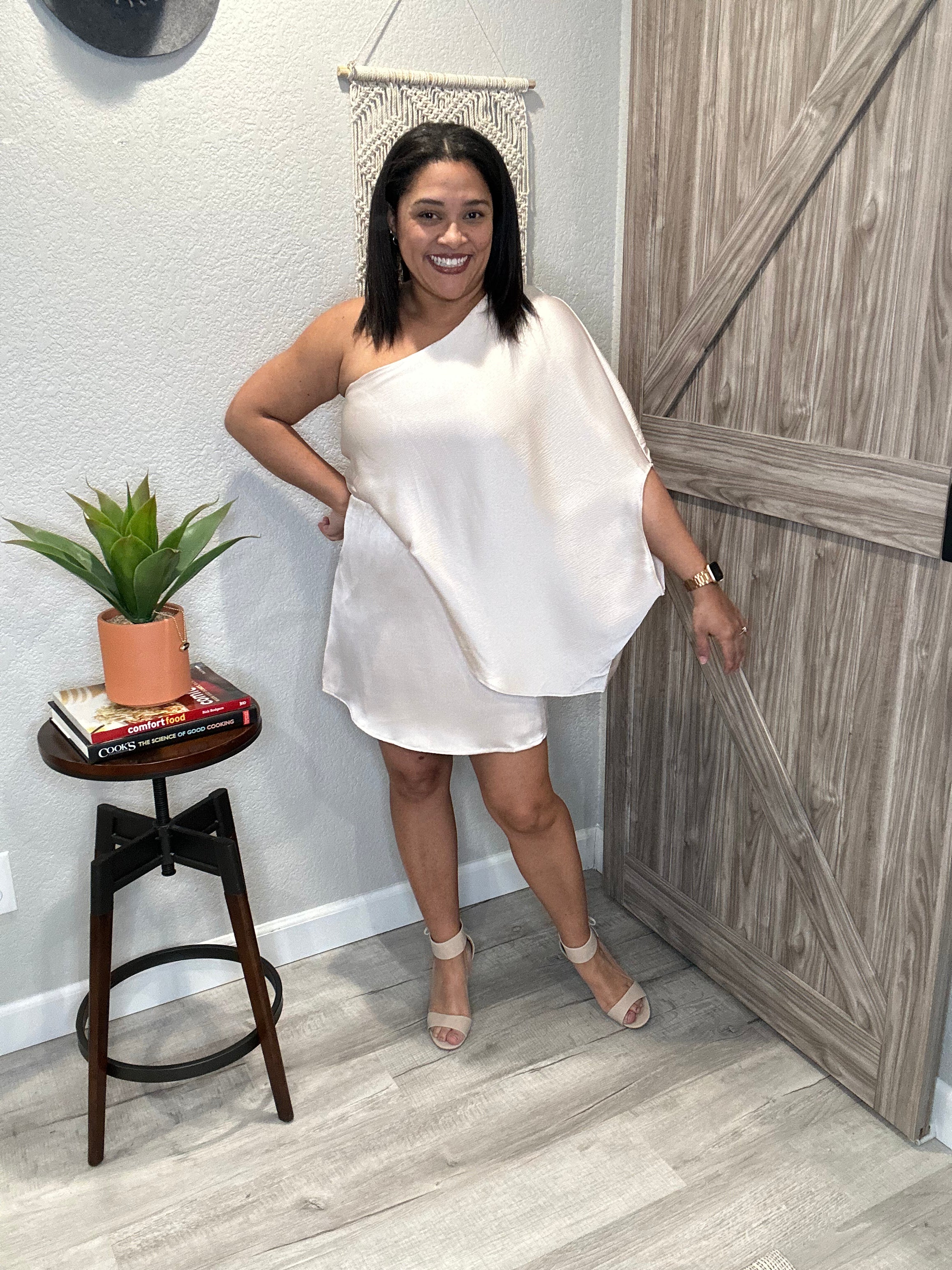 Girl's Night One Shoulder Mini Dress