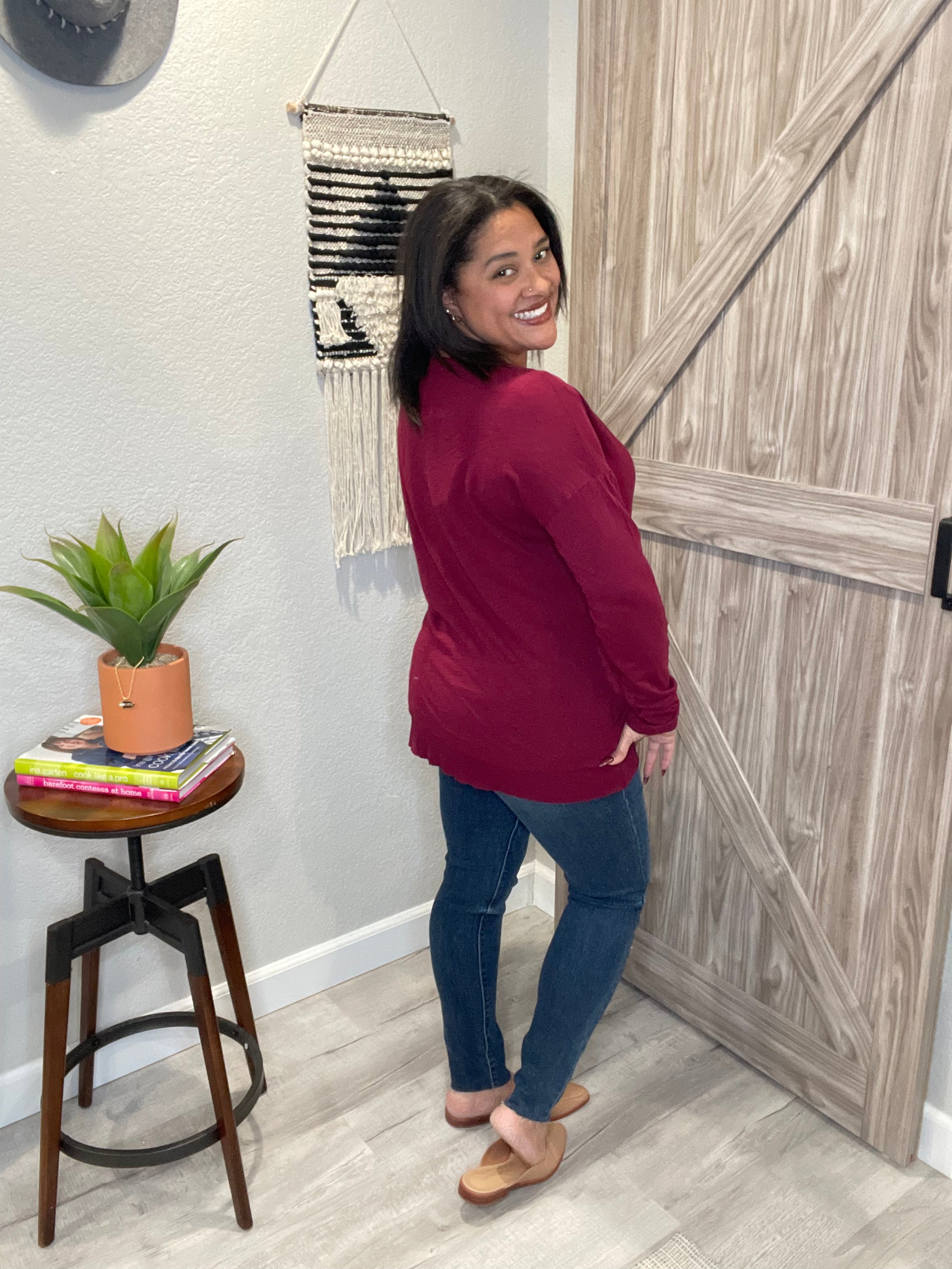 Bobi Split Hem Long Sleeve Tee