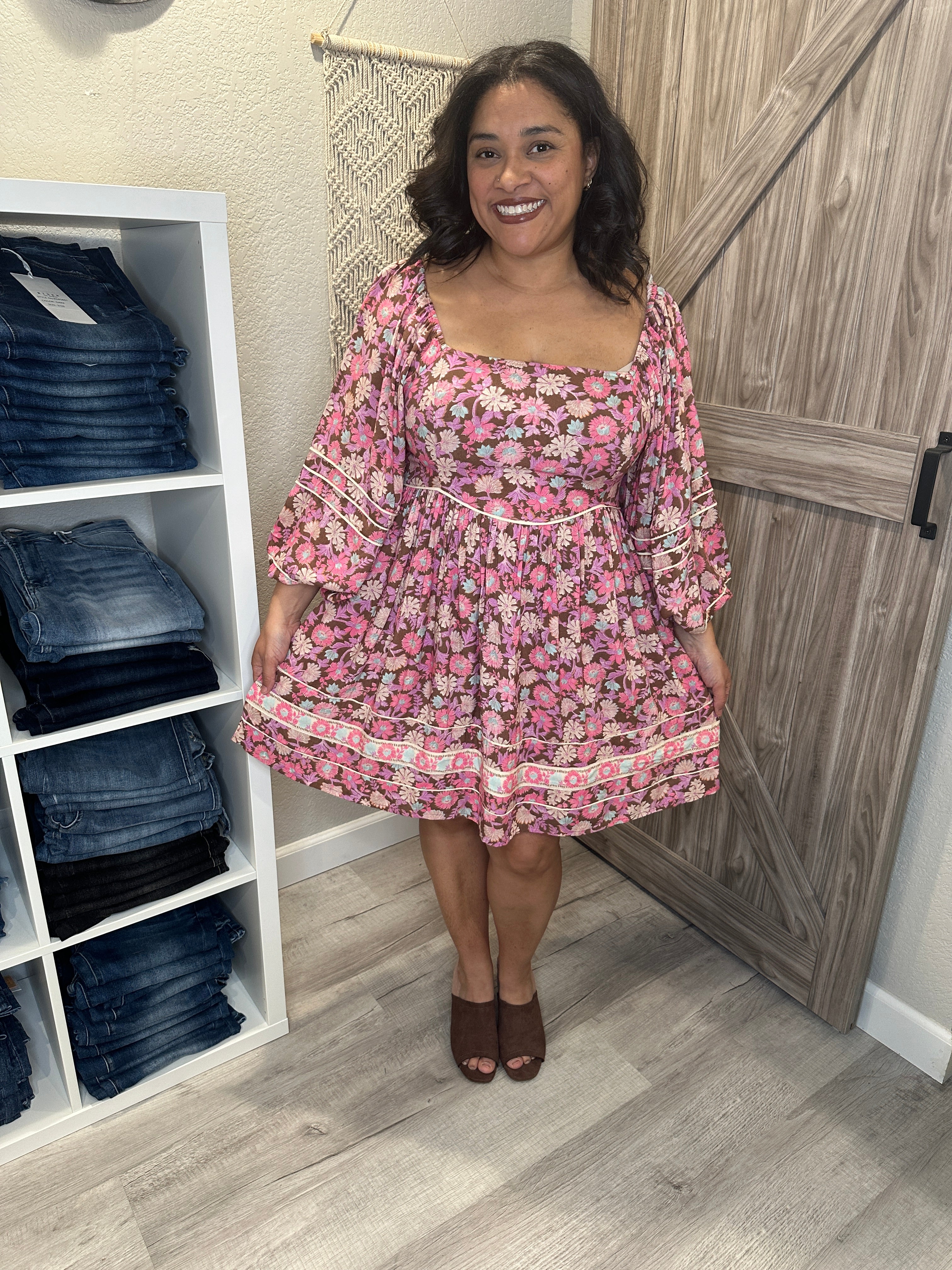 Saltwater Luxe 3/4 Sleeve Layla Floral Mini Dress