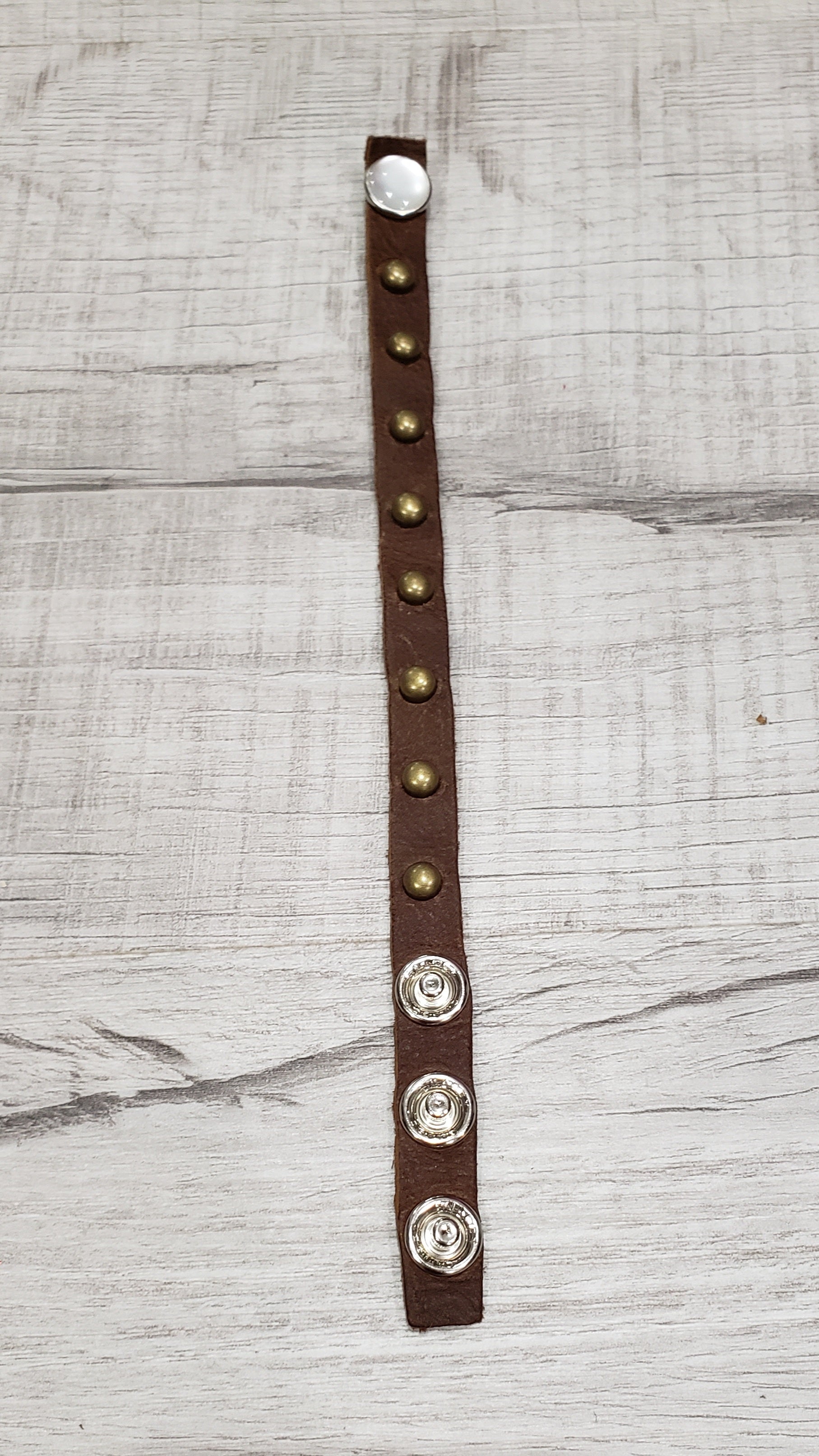 Leather Snap Bracelets with Grommets