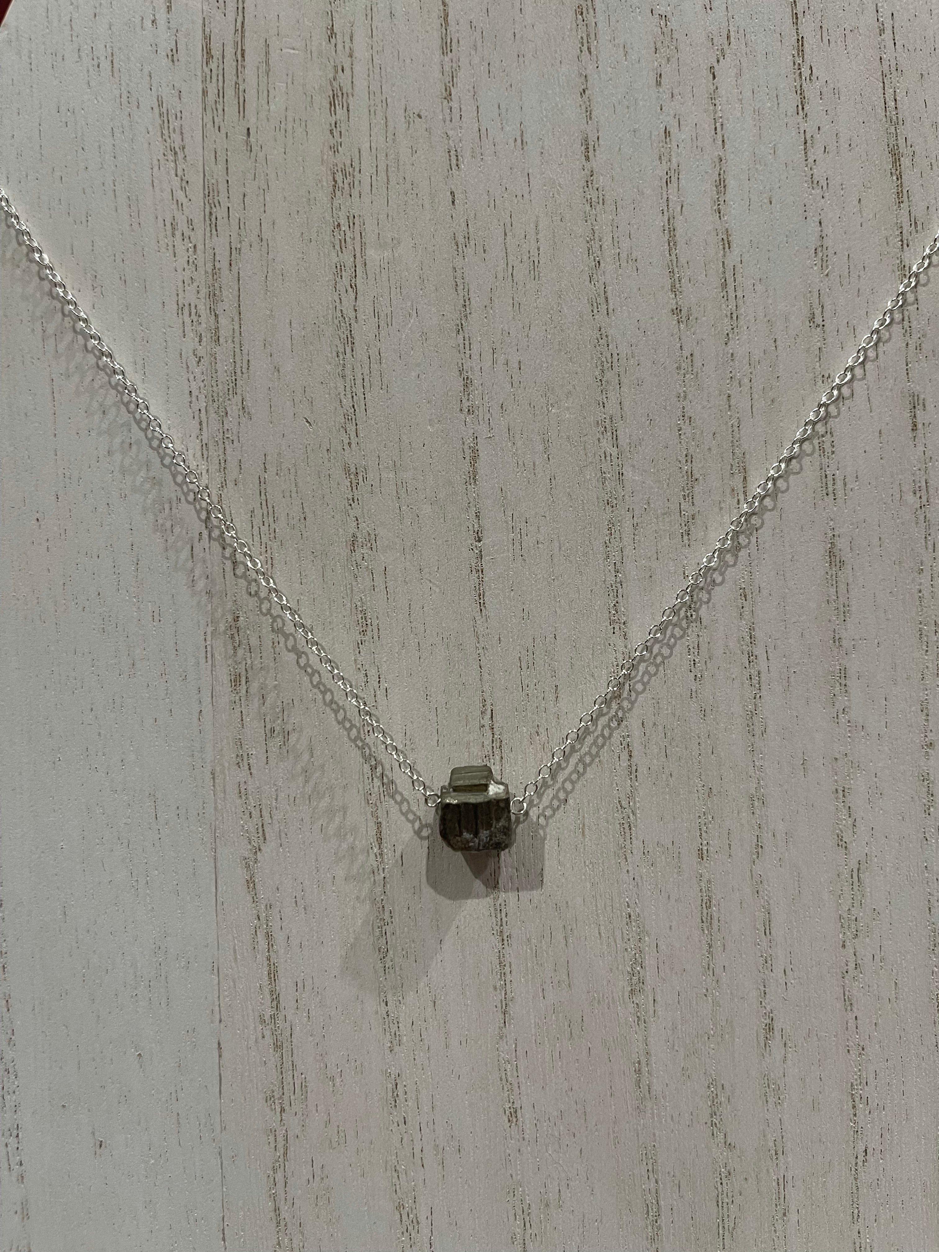 Maya Sterling Silver & Pyrite Necklace