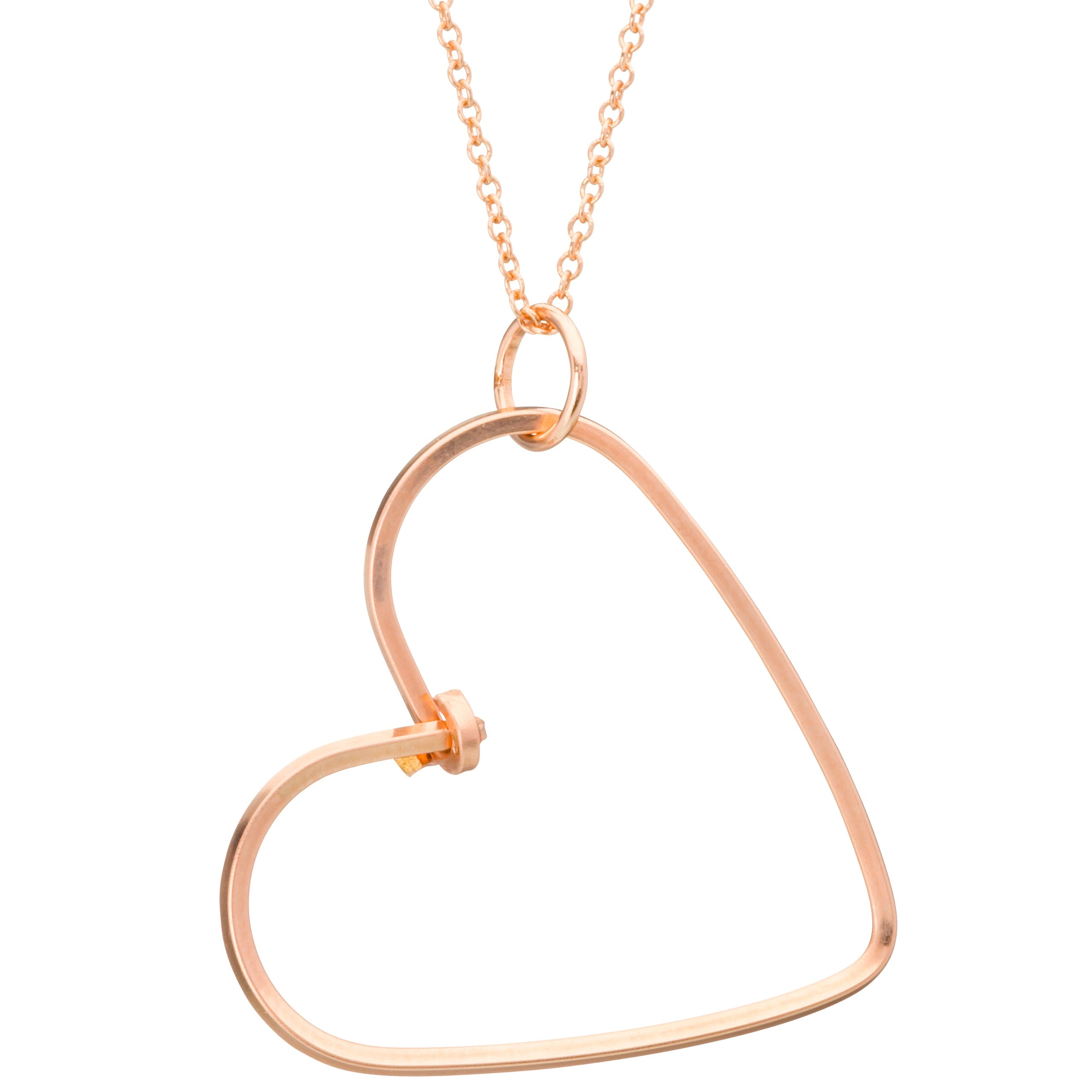Rose Gold Monti Large Heart Necklace